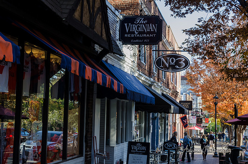 UVA's historic "corner." Along these streets lies Lemongrass. Photo credit courtesy of Adrena Photography.